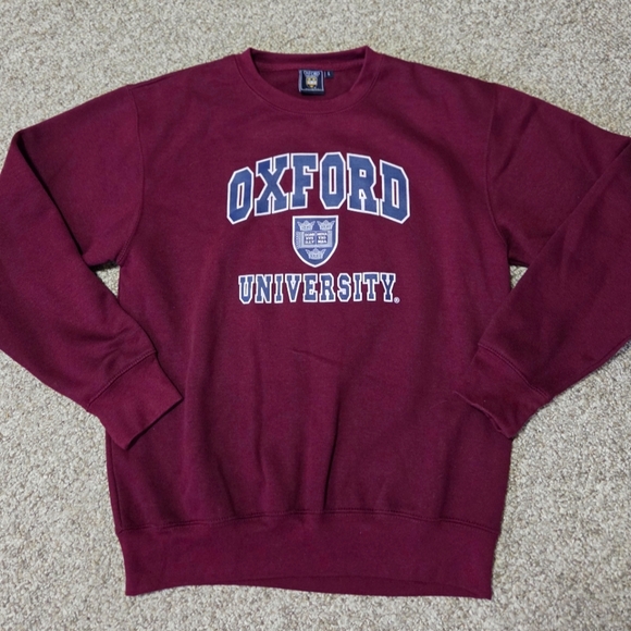 Vtg OXFORD UNIVERSITY Sweatshirt Adult‎ L College England Crewneck - Picture 1 of 8